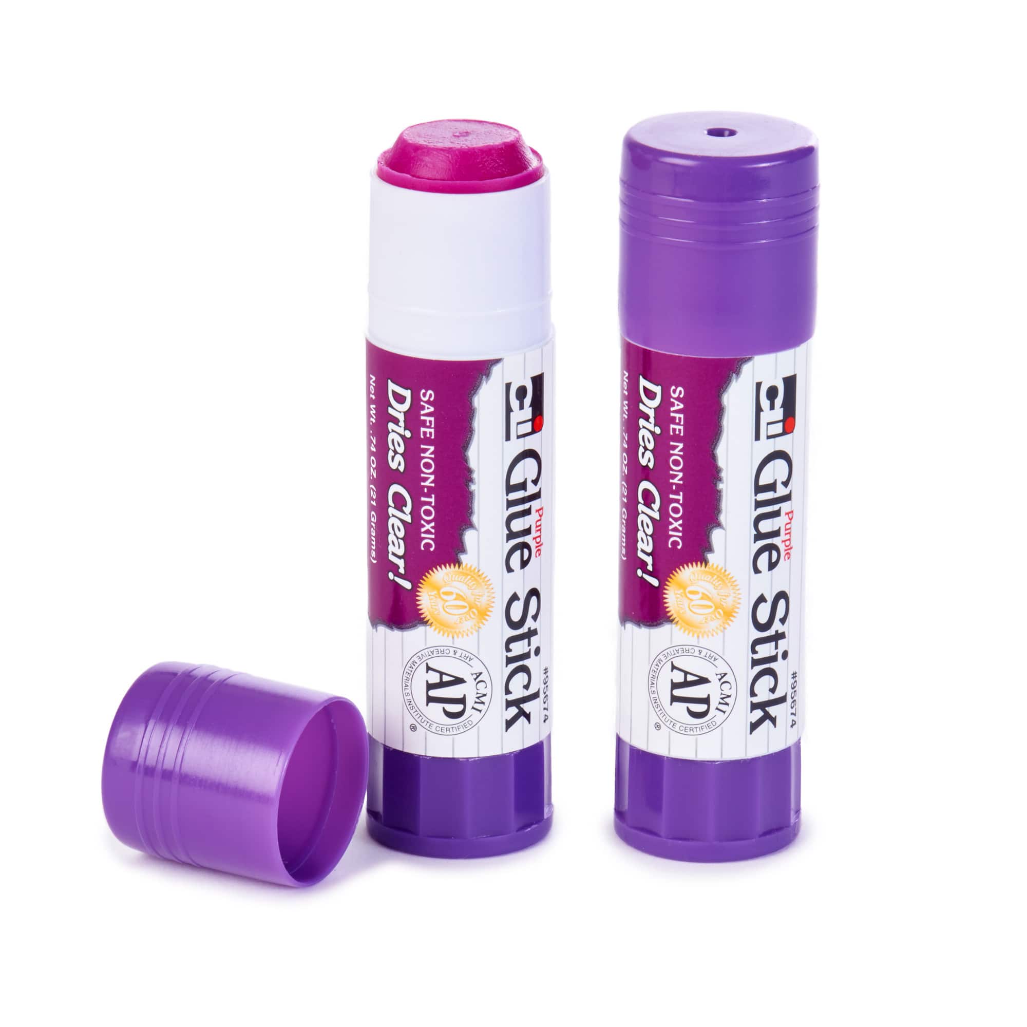 Charles Leonard 0.74oz. Purple Glue Sticks, 3 Packs of 12